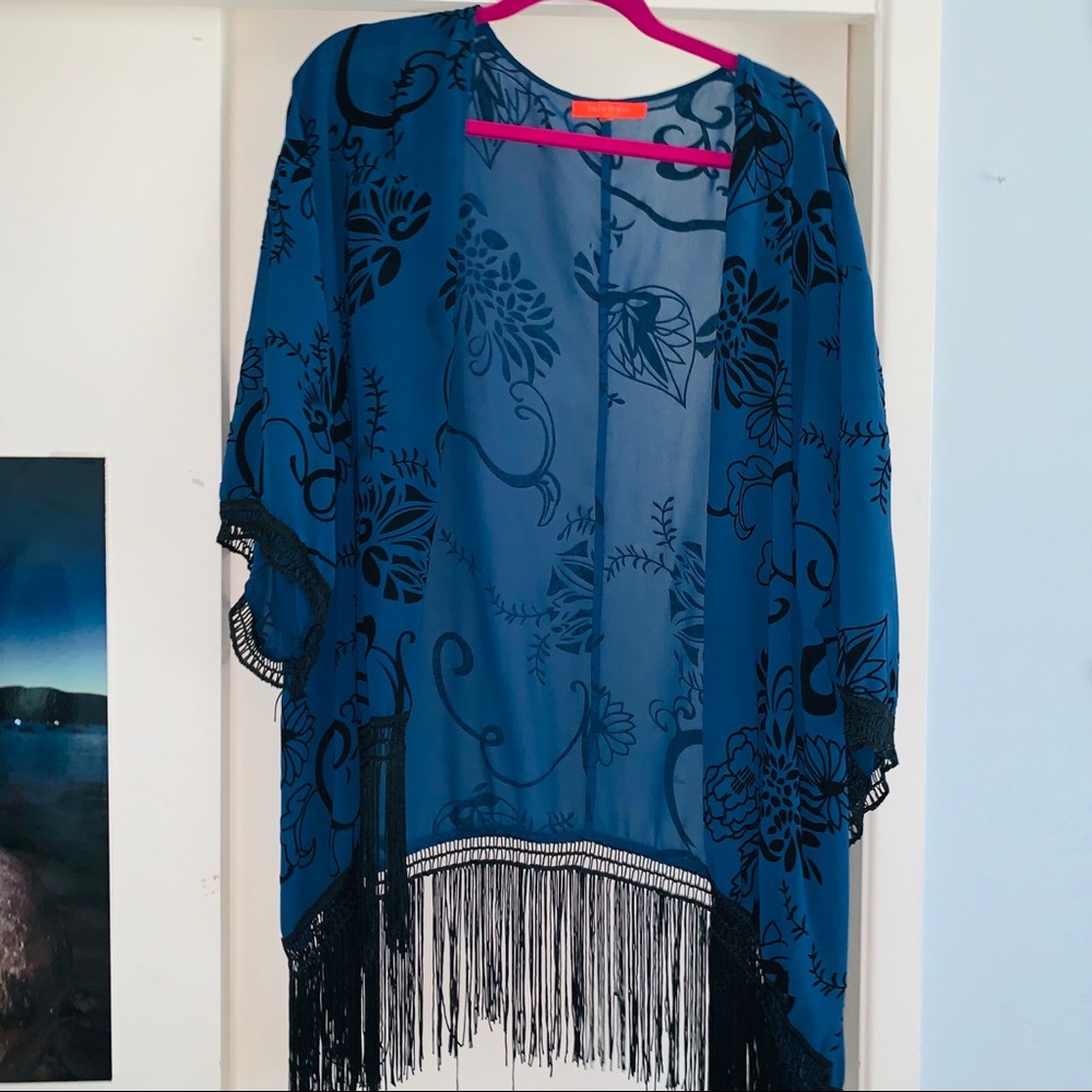 Blue Tassel Kimono